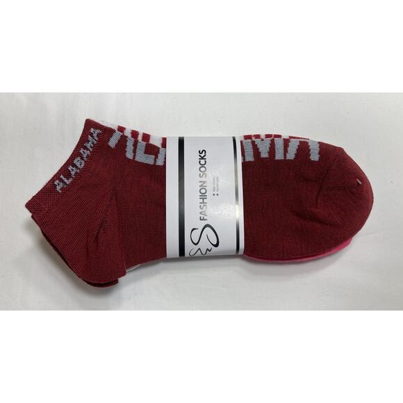 Alabama Crimson Tide Socks Ankle Women's Size: 9 to 11 2-Packs of 3, NCAA - Picture 5 of 9